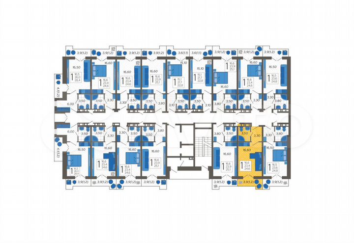 Апартаменты-студия, 24,6 м², 10/12 эт.