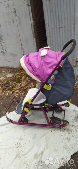 Детские санки коляска ника
