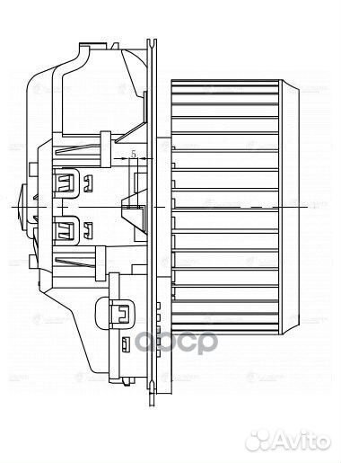 Мотор отопителя VW touareg II (10) LFH 1858 luzar