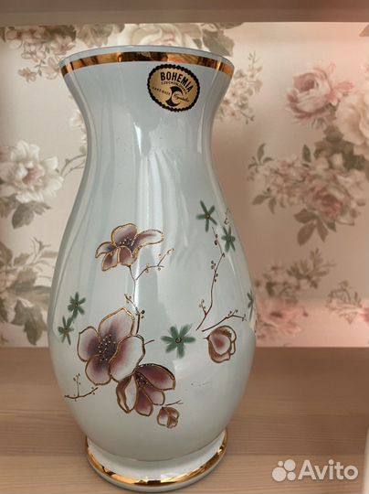 Ваза для цветов, 24 см, чехия богемия