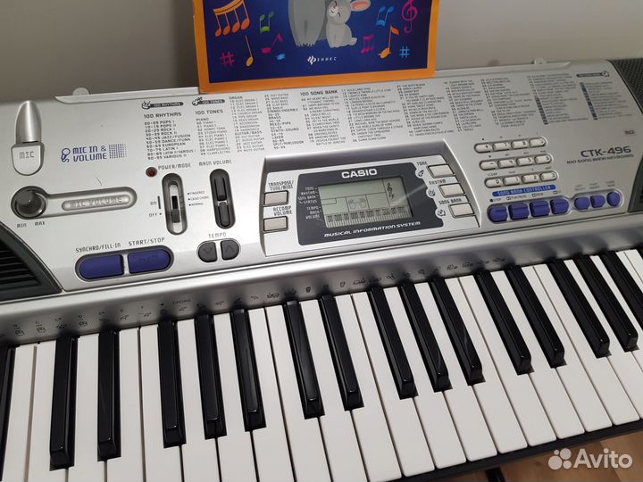 Синтезатор Casio ctk496 с подставкой