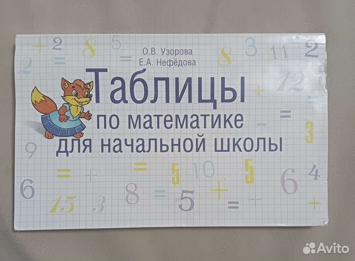 Таблицы по математике.начальная школа