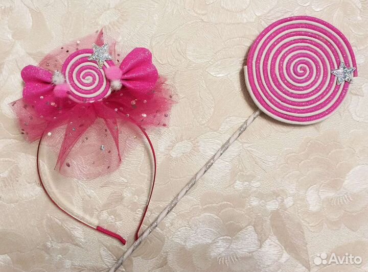 Ободок Конфетка + конфетка на палочке