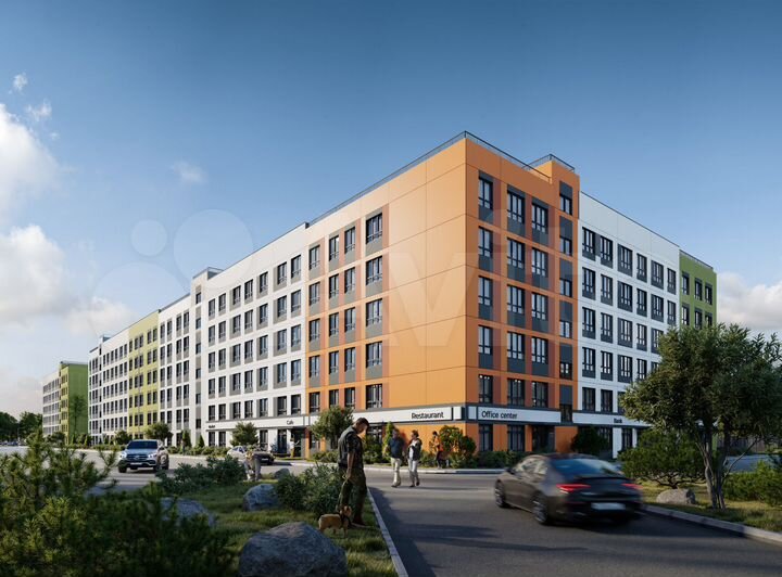 2-к. квартира, 40,3 м², 1/6 эт.