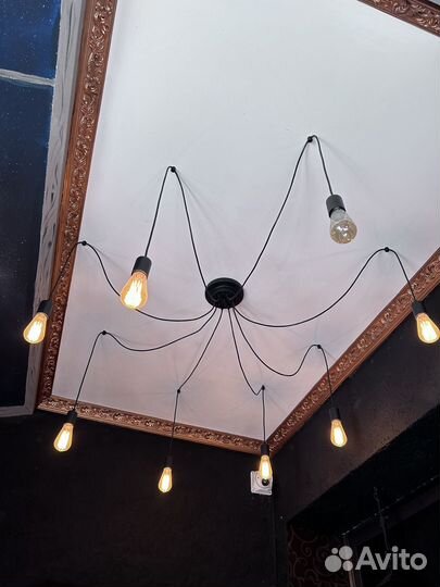 Люстра и светильники лофт с пультом