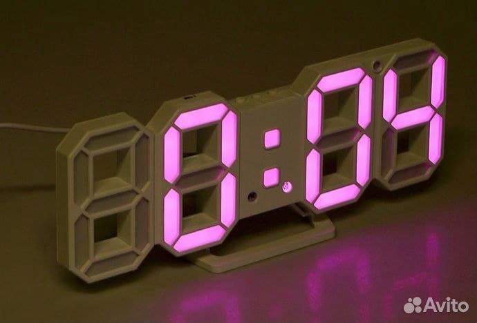 Электронные часы настольные/настенные белые