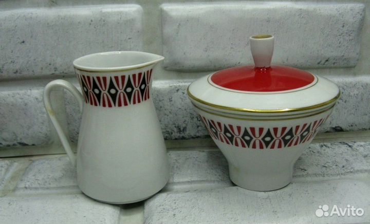 Сервиз кофейный ГДР костяной фарфор Freiberger por