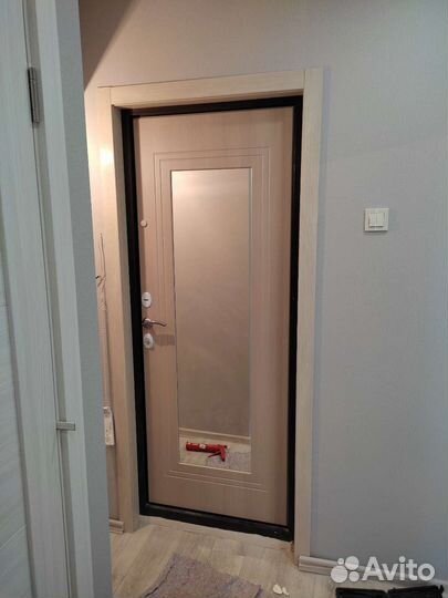 Дверь входная металлическая с зеркалом