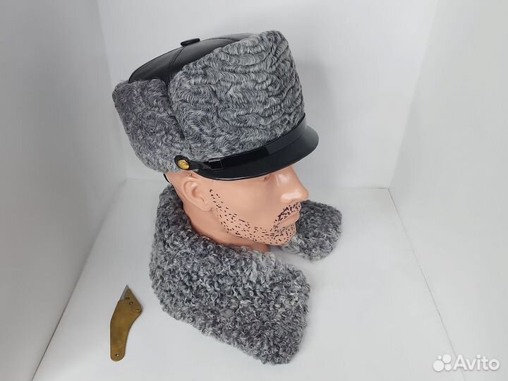 Каракулевая форменная кепка шапка с воротником