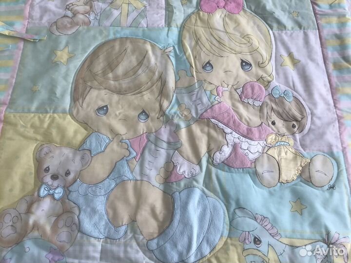 Спальный комплект пастельного белья для малыша