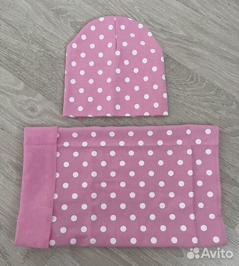 Комплект для девочки шапка+снуд новый