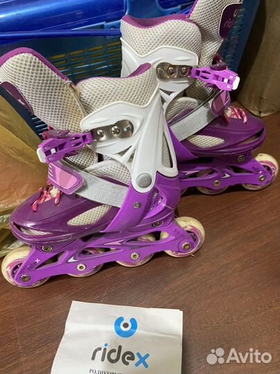 Роликовые коньки детские с защитой