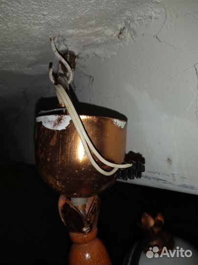 Люстра 3х рожковая молочное стекло СССР