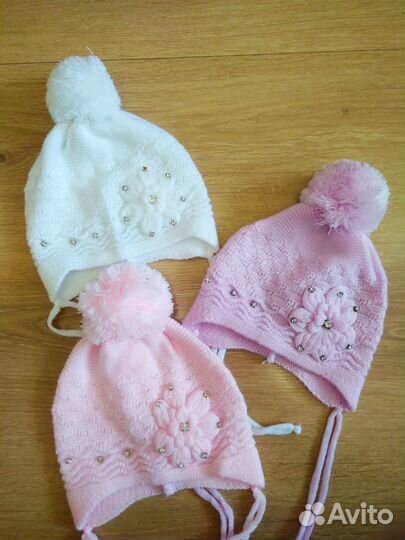 Шапки для девочек и мальчиков от 0 до 5 л