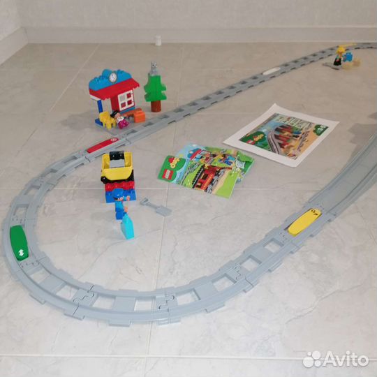 Lego duplo поезд на паровой тяге 10874 + мост