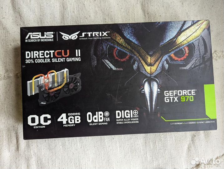 Видеокарта Asus GeForce GTX 970 Strix OC 4096MB