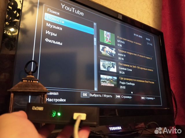 Цифровая тв приставка с wifi,ютуб,новая