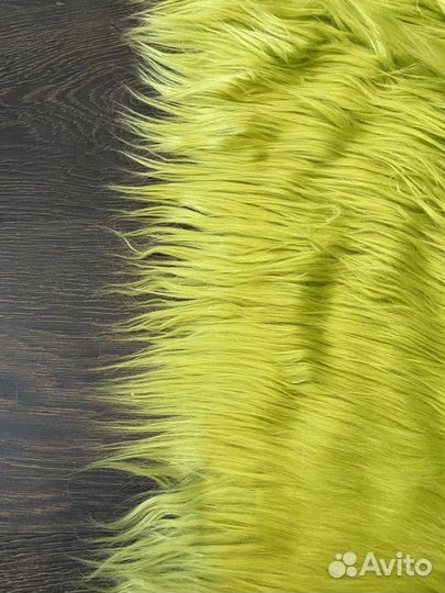 Мех зеленая лама 50-130 см