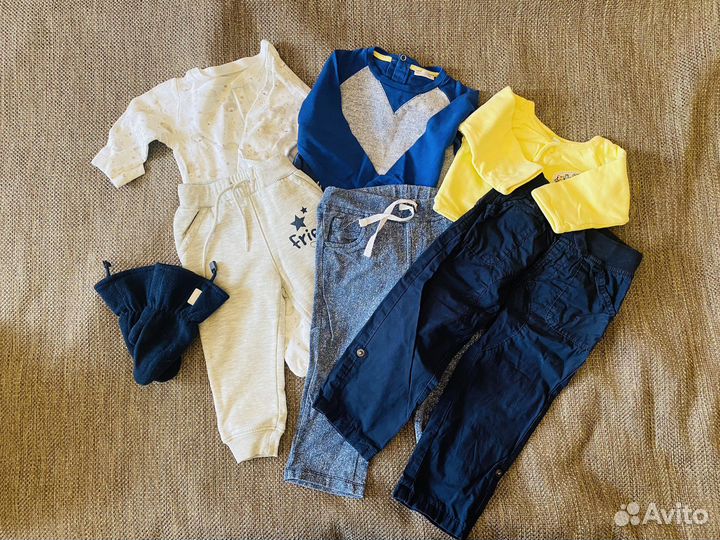 Большой пакет одежды на мальчика от 0 до 2-х лет