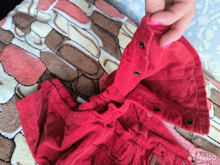 Вельветовый комбинезон 74