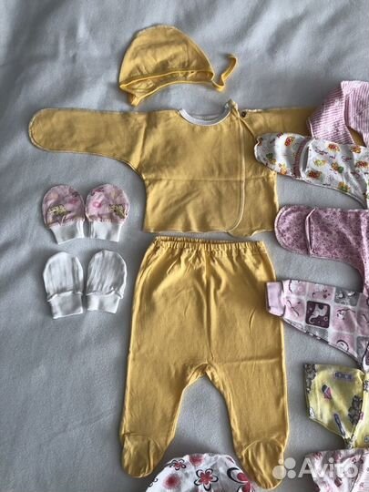 Вещи пакетом для новорожденного/ девочки р. 56