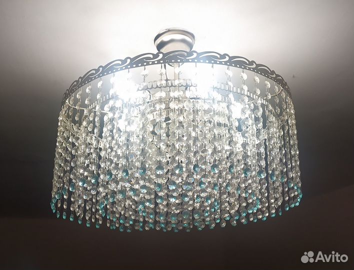 Люстра потолочная Хрустальная капель Гусь-хрусталь