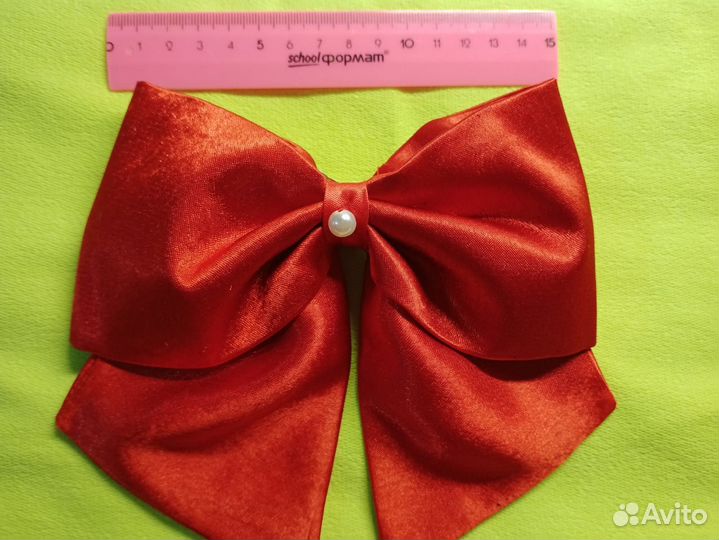 Заколка атласный бант 