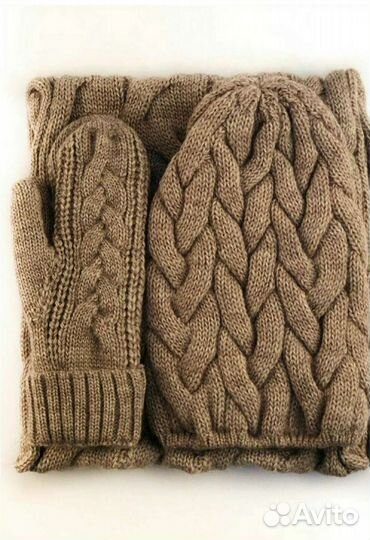 Шапка с шарфом (снуд)