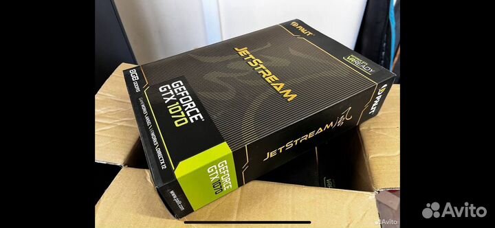 Коробка от видеокарты palit gtx 1070 jetstream