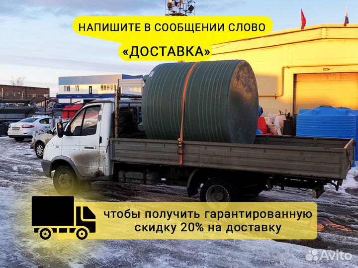 Пластиковые емкости бак 1500 литров для воды AQ150