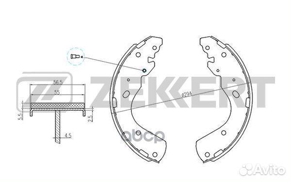 Колодки торм. бараб. задн. Ford Ranger II 99