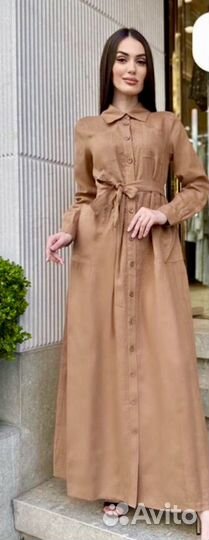 Платье лен 40