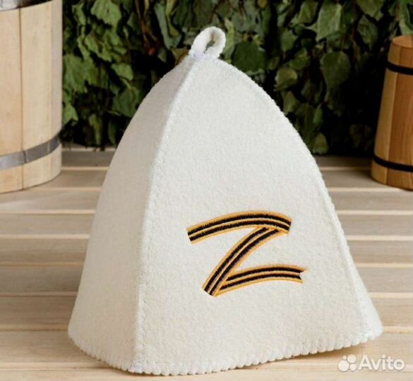 Шапка для бани с символикой Z и V