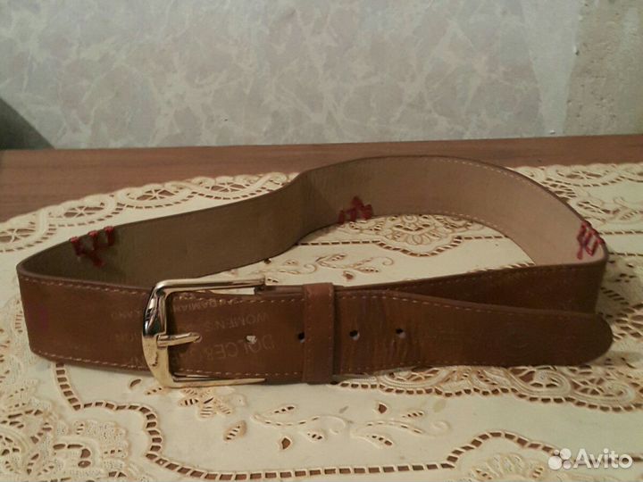 Ремень женский кожаный коричневый новый