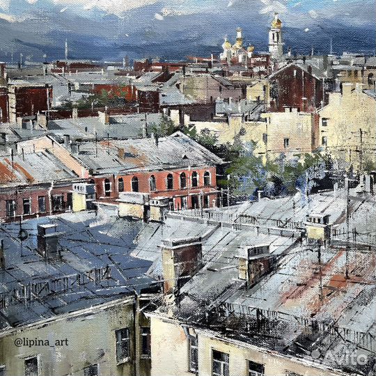 Картина маслом виды Петербурга город