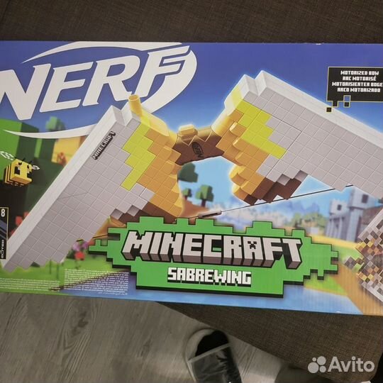 Бластер лук Нерф Майнкрафт Саблезубый Nerf Minecra