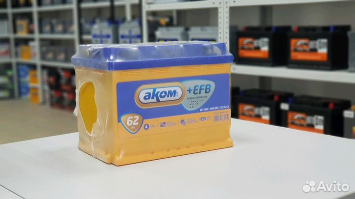 Аком +EFB 62Ah 600А