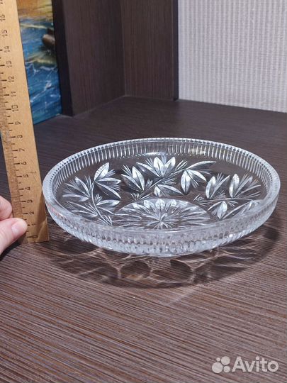 Блюдо из хрусталя СССР