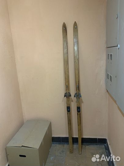 Беговые лыжи деревянные винтаж СССР 190 см