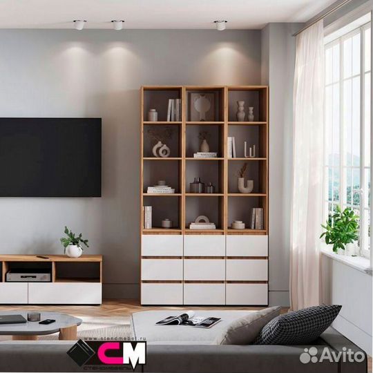 Пенал открытый 40см Хелен пн 02 серый графит