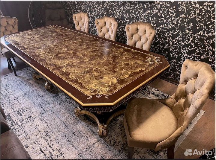 Стол обеденный овальный раздвижной