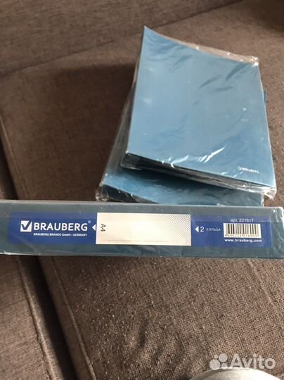 Папка на 2 кольцах brauberg 221617, три шт
