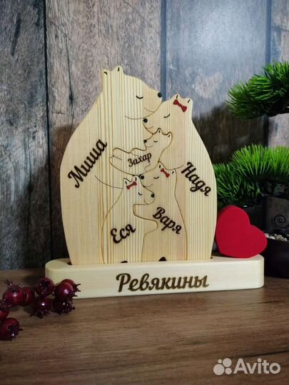 Именные Мишки пазлы