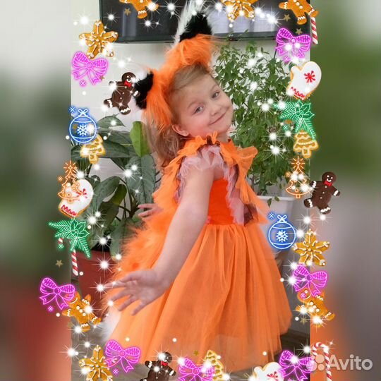 Новогоднее платье лисички