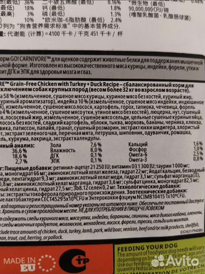 Корм для собак go