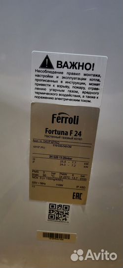 Газовый котел настенный Ferroli F24