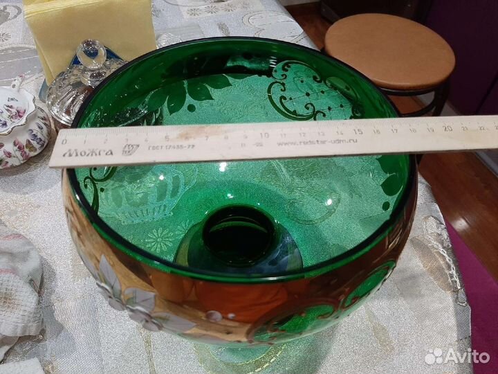 Ваза для фруктов багемия ручная аботахрусталь