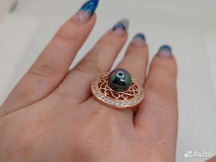 Шикарный набор, чёрный жемчуг, 20р