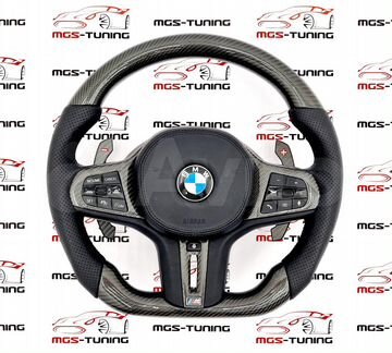 Руль + подушка на BMW G серию стиль M карбон