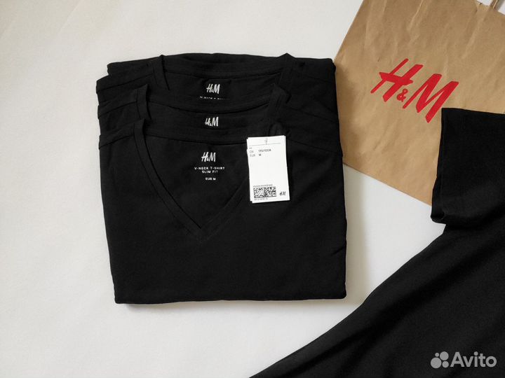 Футболки мужские hm 3 шт новые